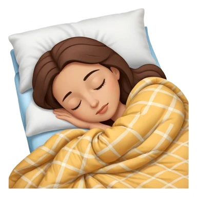 spanish female sleeping in a comforter sticker