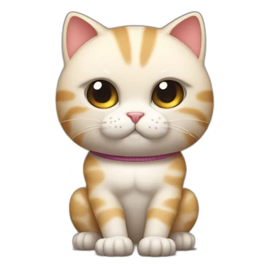 body builder cat sticker