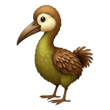 Kiwi bird on two feet loger beak sticker