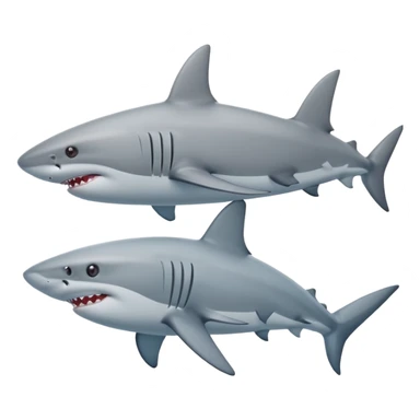 two sharks in love sticker