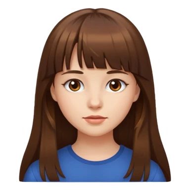 I’m a girl, I have bangs, my hair long until sticker