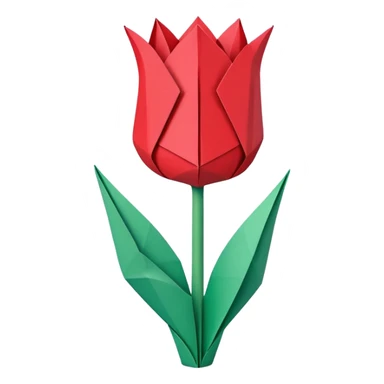 paper colour origami tulip sticker