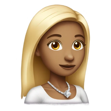 Girl with diamond ring sticker