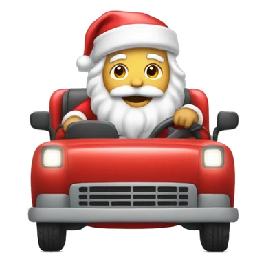 Santa driving a school bis sticker
