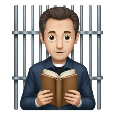 Nicolas Sarkozy, livre prison   sticker