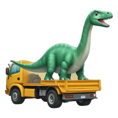 Diplodocus en forme de camion sticker