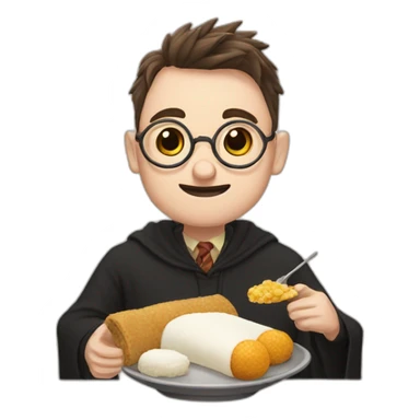 Harry Potter eating idly sticker