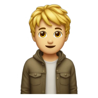 Apple boy sticker