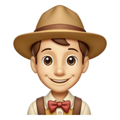 Pinocchio Disney style sticker