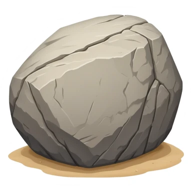 generate realistic detailed big stone on sand sticker