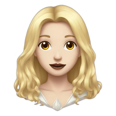 long-hair blond femboy gothic magician sticker