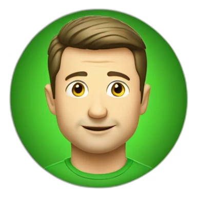 volodymyr zelenskyy in green tshirt sticker
