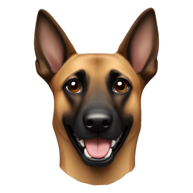 Belgian Malinois dog, Brown with a black face, cute eyes  sticker
