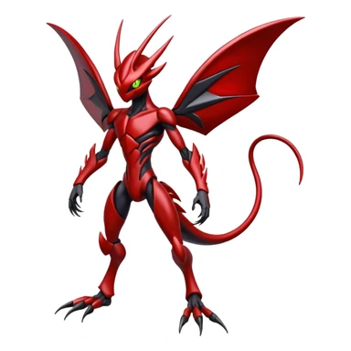 Futuristic shiny glossy edgy dark shady shadowy evil Scizor-Bisharp-Darkrai-Fakémon-hybrid-creature (full body) with white rib cage  sticker