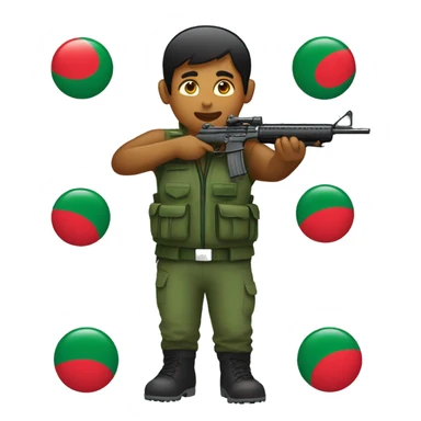 Bangladesh shooting sport Federation logo to emoji sticker