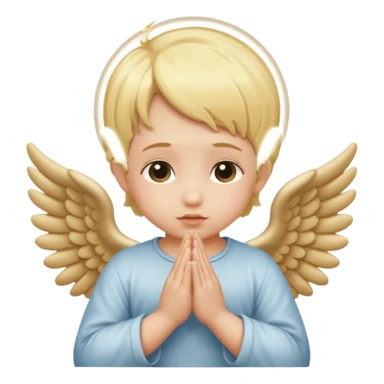single cherubs praying sticker