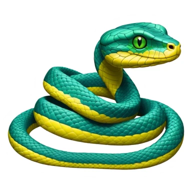 Blue cartoon pit viper sticker