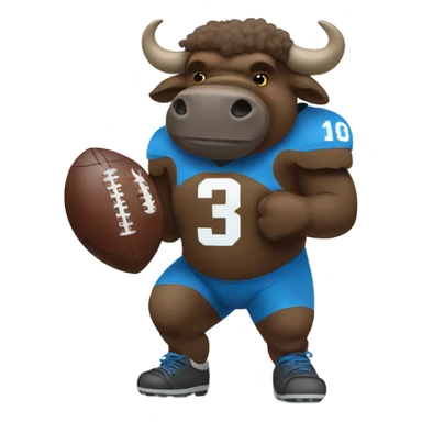 Buffalo with football  sticker