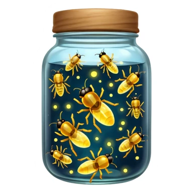 fireflies in a jar sticker