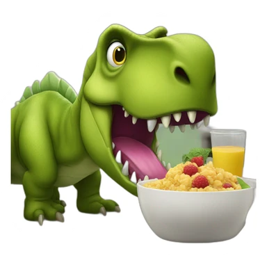 dinosaur barney eating a kid sticker