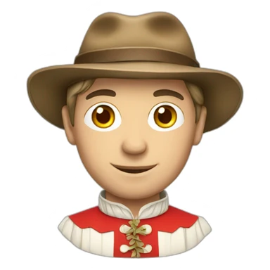 Swiss man in national costume sticker