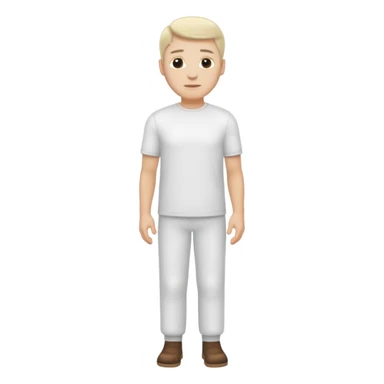 A white man whole body whole white  sticker