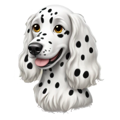 Long haired Dalmatian  sticker