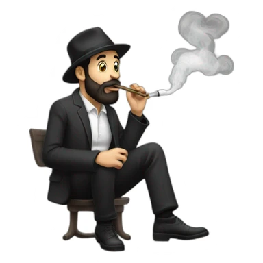 jew smoke a hookah sticker