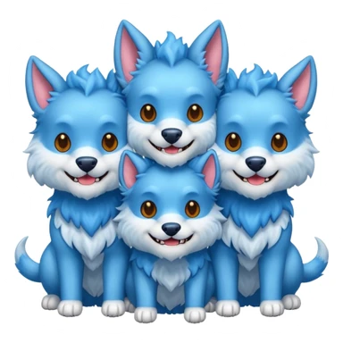 cute blue cerberus sticker