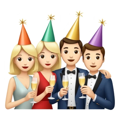 people having a party  sticker