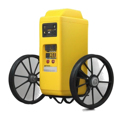 Large Champion generator 9000 ,yellow with black cage and has 2 wheels and 2 legs sticker