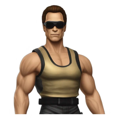 Jeanclaude-vandamme-Johnny-Cage-MortalKombat sticker