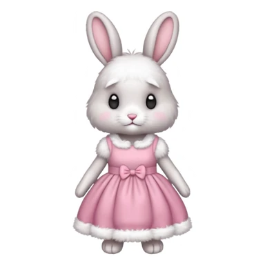 rabbit wearing dress sticker