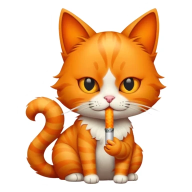 A cat with tanga smoking a cigarette  sticker