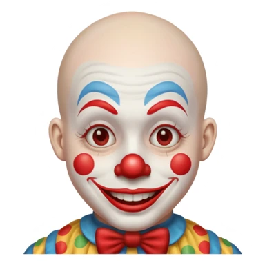 clown in buzzcut sticker