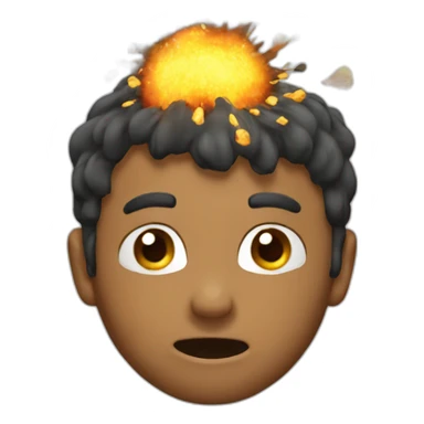 exploding head emoji sticker