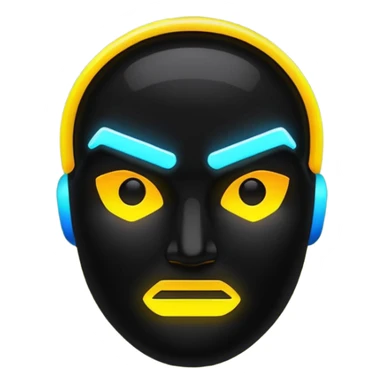 retro black lighting sticker