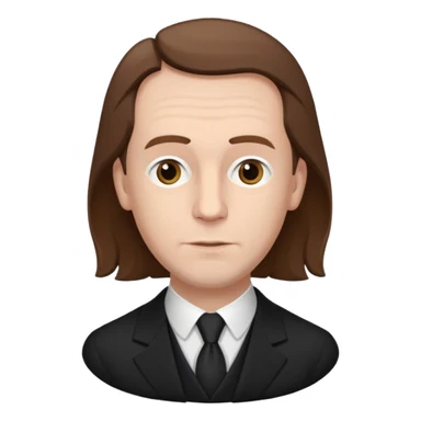 Johann Gottlieb Fichte philosopher three-quarter view brown hair, bit more elegant sticker