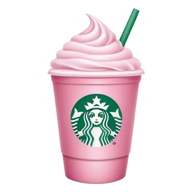 starbucks cup pink drink with cold foam sticker