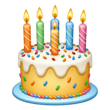 Dancing birthday cake sticker