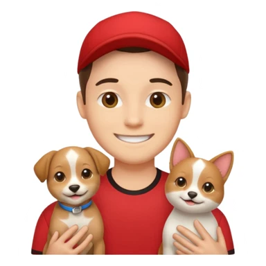 pet lover, red shirt. sticker