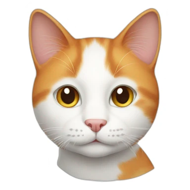 ginger white cat sticker