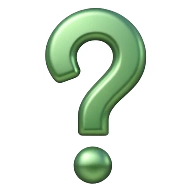 make question sign inlight green color  sticker