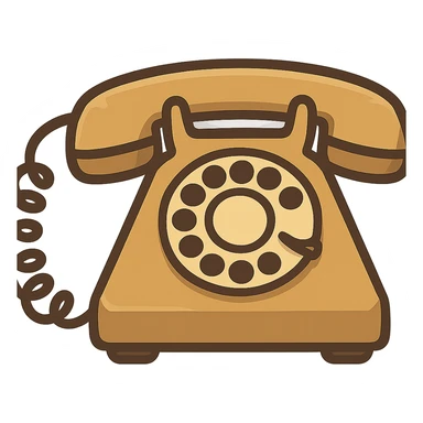 flat toon style ancien téléphone sticker