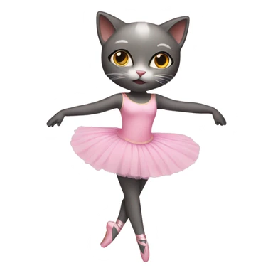 Cat ballerina sticker