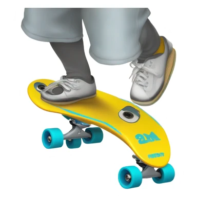 Yellow skateboard sticker
