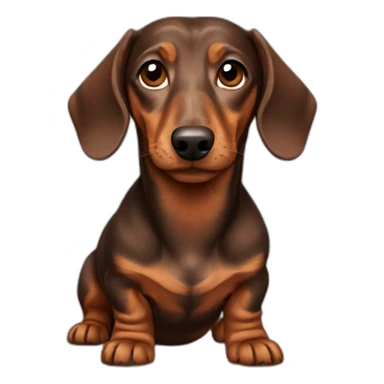 Brown wired haired dachshund sticker