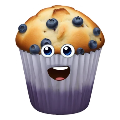 Blueberry muffin with lemon wedges sticker