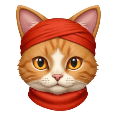 cat with wearing red bandana sticker