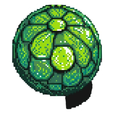 slime disco ball, pixel art style, sparkly highlights sticker
